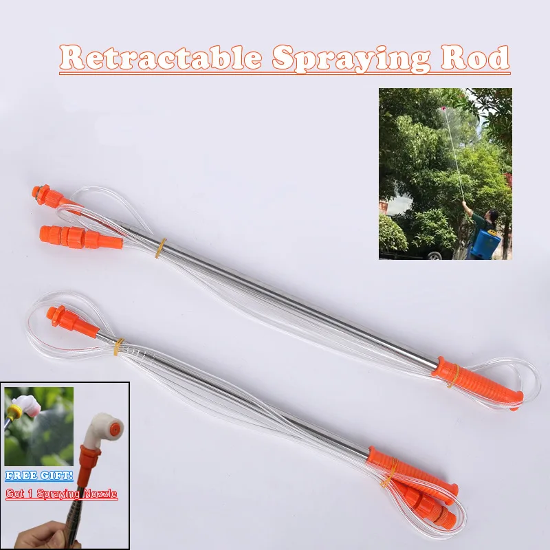 

New Retractable 2.2/3.2m Spraying Rod For Hand Pressure Sprayer Outdoor Garden Pesticide Spray Tree Watering Can Accessories