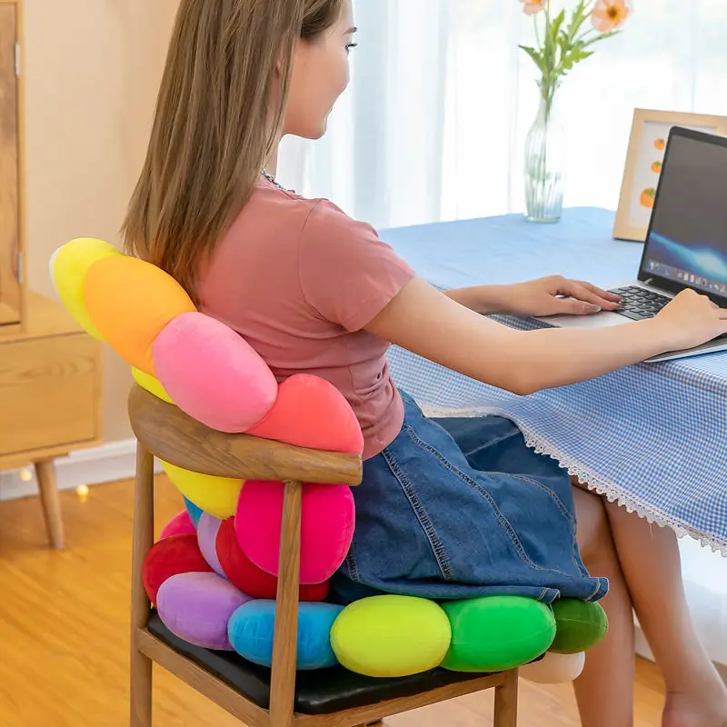 Sun Flower Cartoon Dining Chair Seat Cushion Office Computer Chair Cushion Petal Cushion