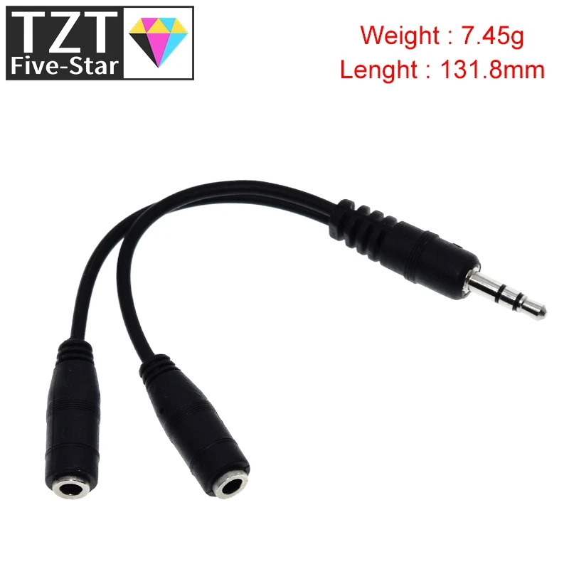 1/3 Stück schwarzer 3,5-mm-Audio-Splitter für Kopfhörer, Ohrhörer und Headsets, geeignet für Tablets, Smartphones, Android-Geräte, MP3- und MP4-Player. – Detail 4