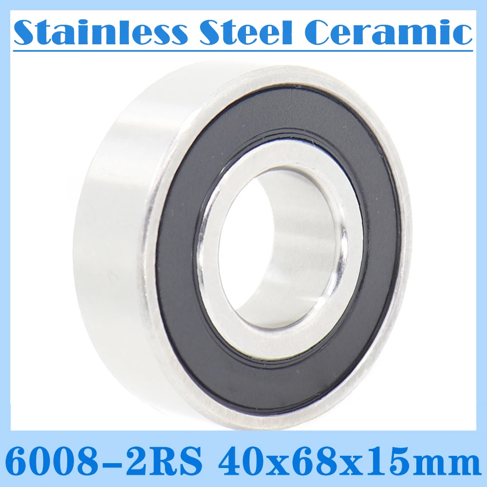 

6008 Bearings 40*68*15 mm ( 1 PC ) Bicycle Hub Wheel Hybrid 440C Stainless Steel Rings With Si3N4 Ceramic Balls Bearing S6008