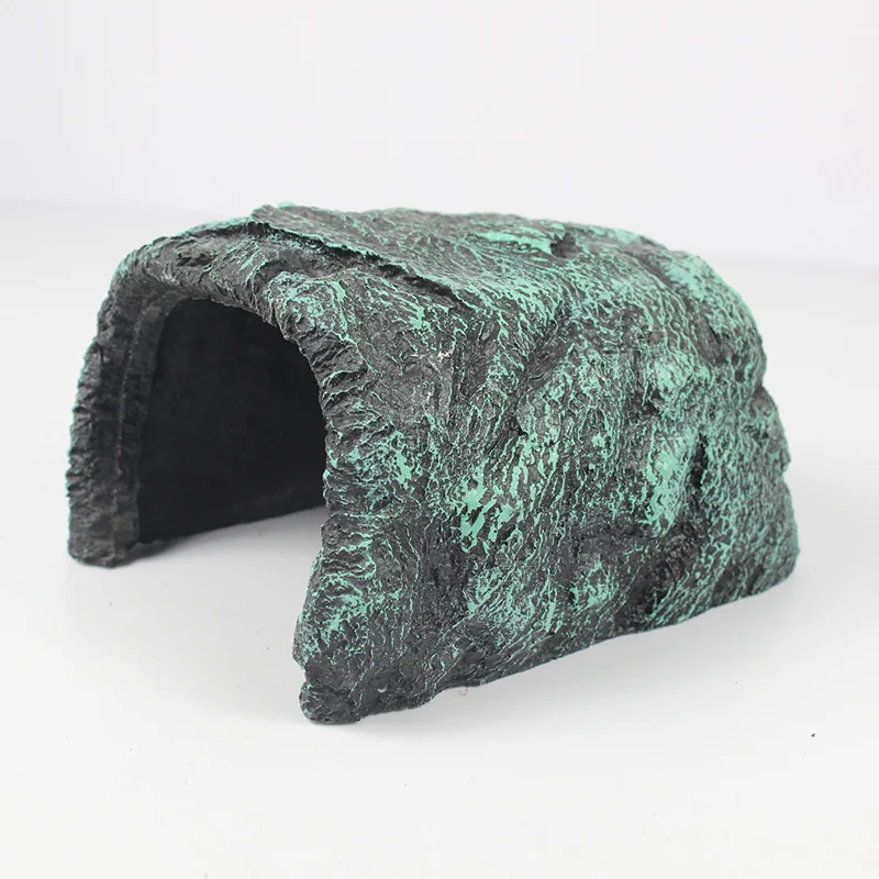 Resin Hides Cave Pet Hiding Spot Turtles Rock Hideout House Pet Hiding Spot Habitat Terrariums Landscaping for Lizard Snakes