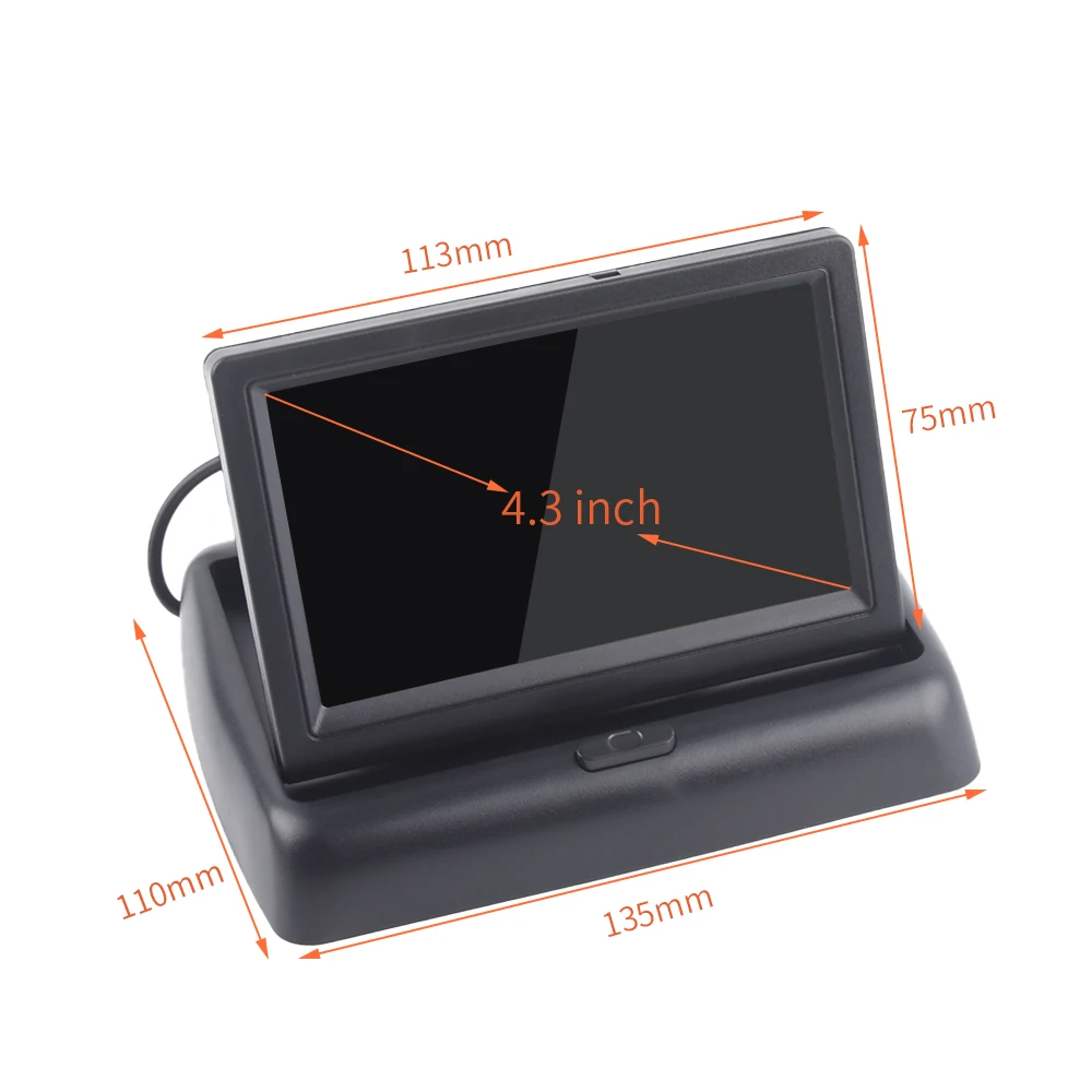 4.3 Inch Color TFT LCD HD Digital Panel Auto Car Rearview Monitor Backup Parking Vehicle Rear View Monitor for Reverse Cameras view 3