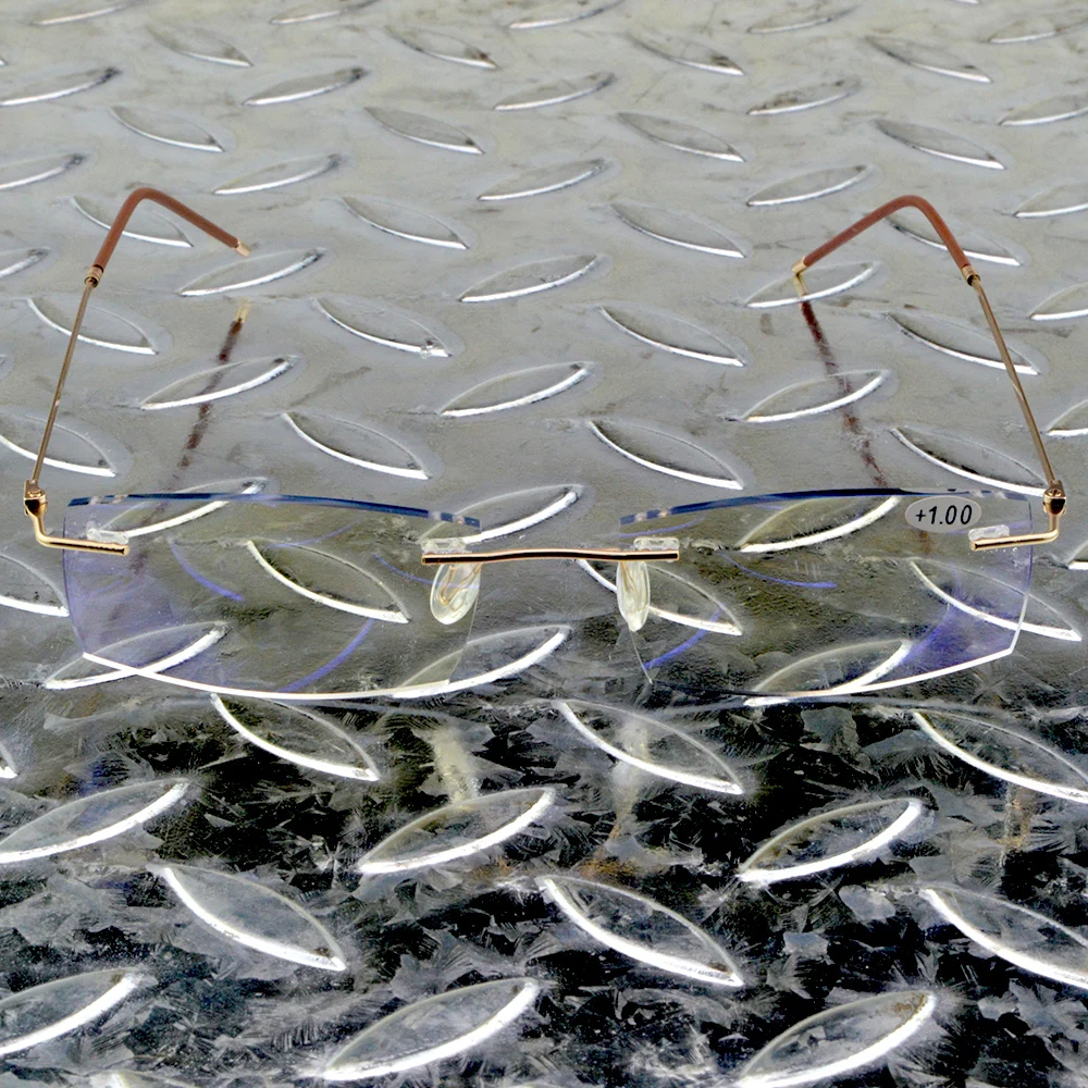 Titanium Frame Ultra Light Anti-fatigue Rimless Reading Glasses +0.75 +1 +1.5 +1.75 +2 +2.25 To +4