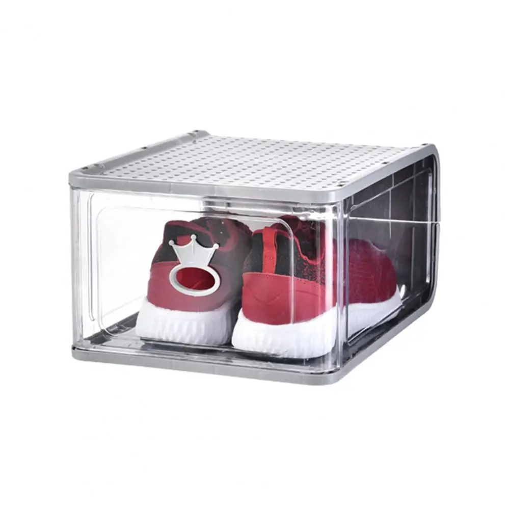 Shoe Organizers Space-saving Stackable Large Capacity PP Transparent Shoes Storage Organizer Rack Home Storage