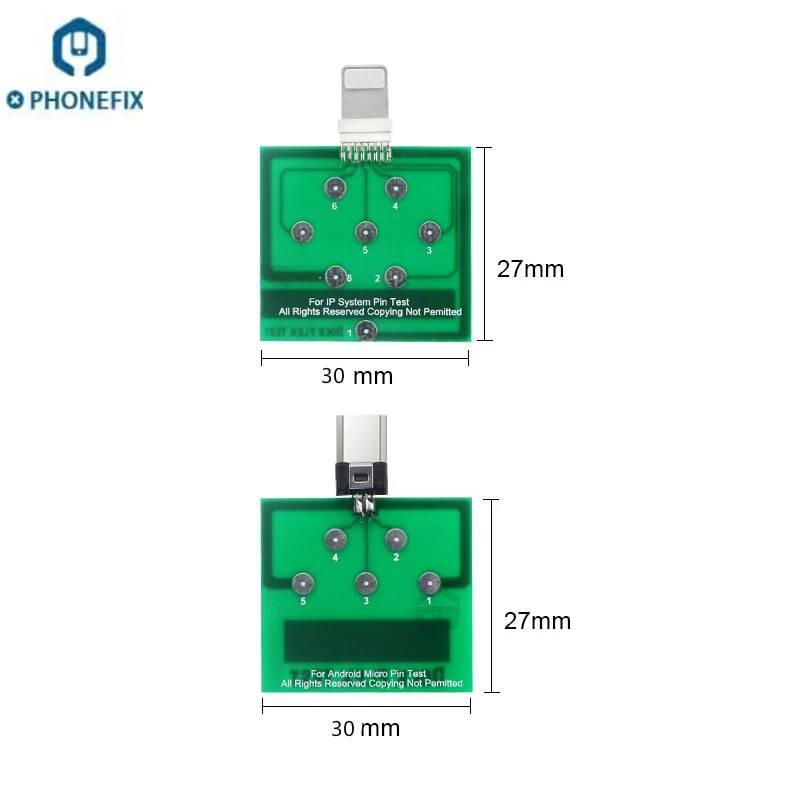 Micro USB PCB Test Board Charging Dock Flex Tester Repair for iPhone Andorid Battery Power Fix Tool