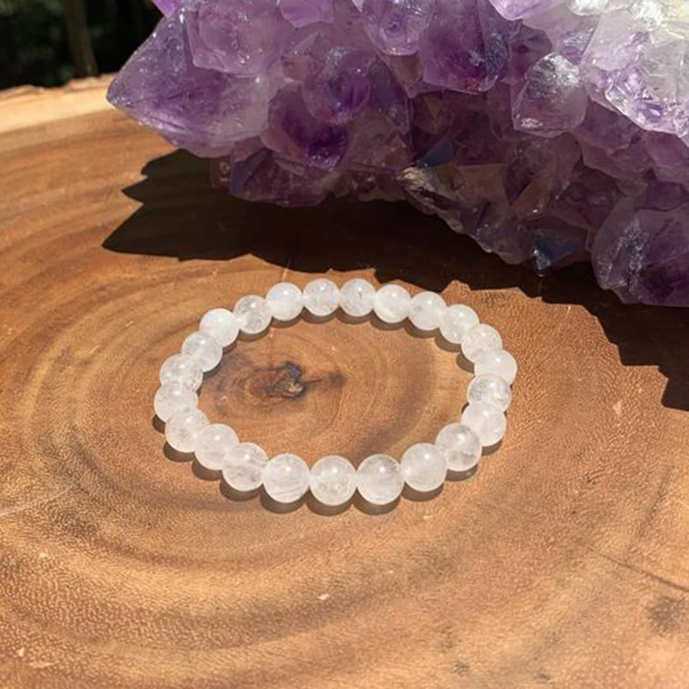 Wholesale Snow Quartz Bracelet Chakra Healing Dispel Negativity Bracelet Balance Stress Anxiety Gemstone Bracelet