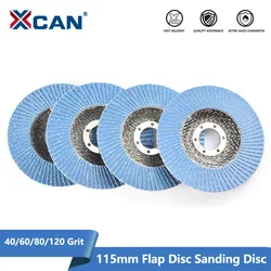 XCAN Flap Discs Sanding Discs 115mm 4.5 inch 40/60/80/120 Grit Grinding Wheel Blade for Angle Grinder Abrasive Tool Sanding Disc