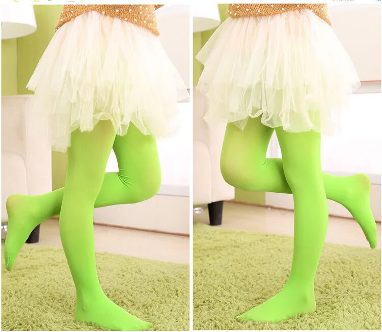 Kinder Mädchen Strumpfhosen Strümpfe für Kinder Einfarbig Solide Klassische Tanz Strumpfhosen Baby Samt Candy Farbe Frühling Sommer Eng – Detail 3