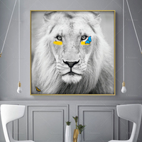 African Large Lion Animals Graffiti Face Canvas Paintings Wall Art Posters And Prints Animals Lions Art Pictures For Living Room