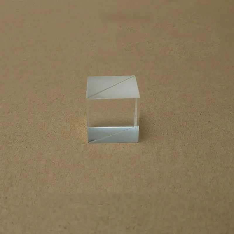 25*25*25mm Optical Glass Beam Splitting Prism, Semi-reflective and Semi-transparent Cube, Split Ratio 5: 5