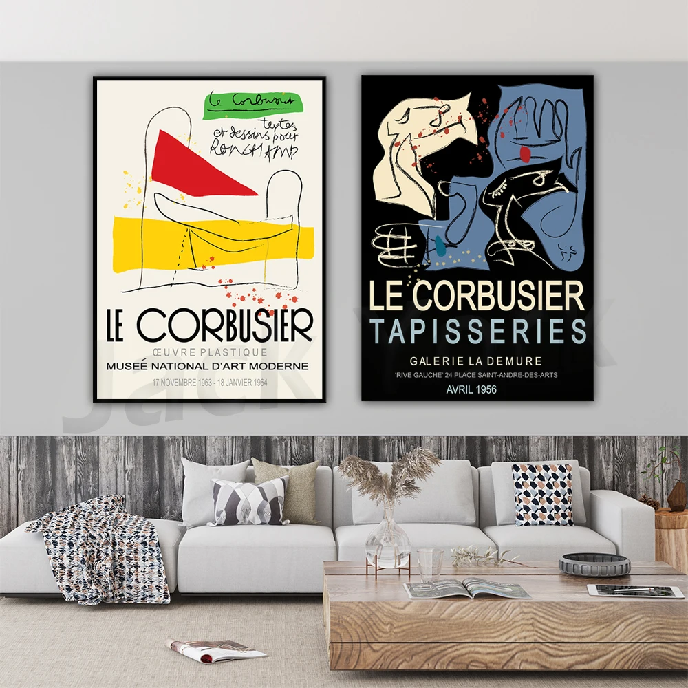 LE CORBUSIER POSTER ,Le Corbusier print,Le Corbusier poster,Modern art poster,Abstract art print,Exhibition Poster