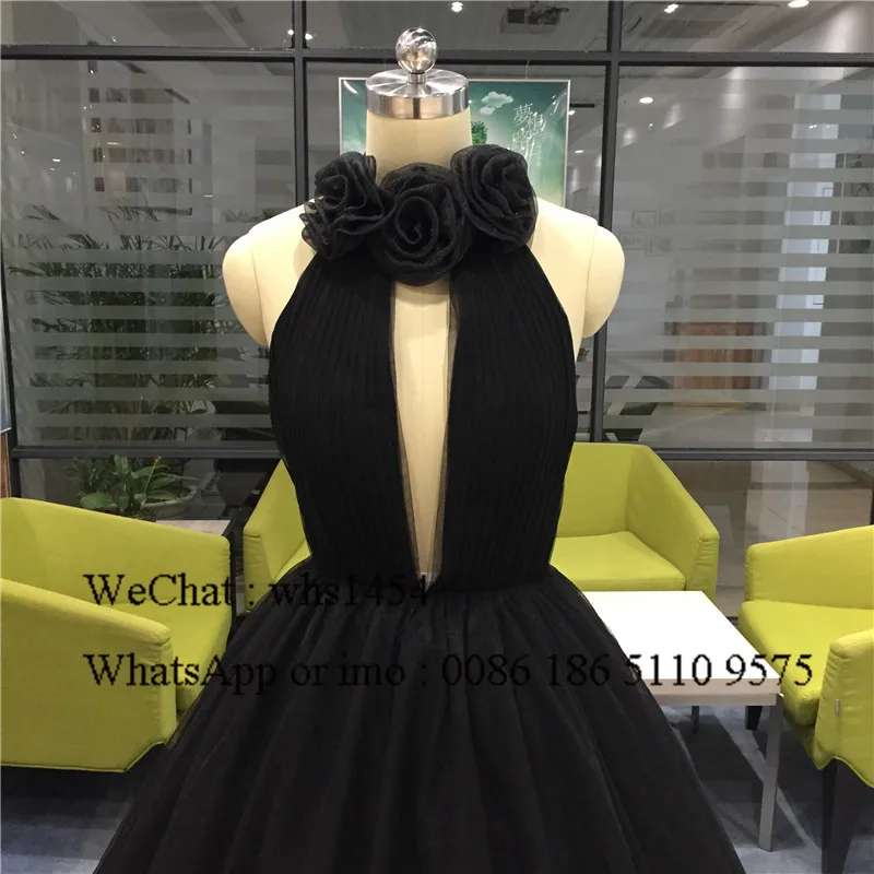 Mbcullyd-vestido de baile negro para quinceañera, traje de tul hinchado, dulce 16, Vestido largo de tren de barrido, hecho a medida, 15 años, 2023