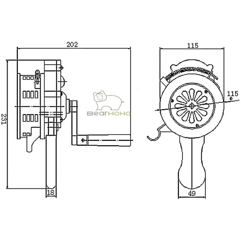 Bocina de sirena de manivela Manual, alarma de Metal Manual de 110dB, sirena de advertencia de seguridad de emergencia para prevención de inundación