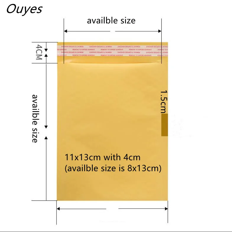 100pcs Kraft Paper Bubble Shipping Envelopes Business Shipping Bags Mailer Bubble Bag Padded Envelope Packaging Pouch