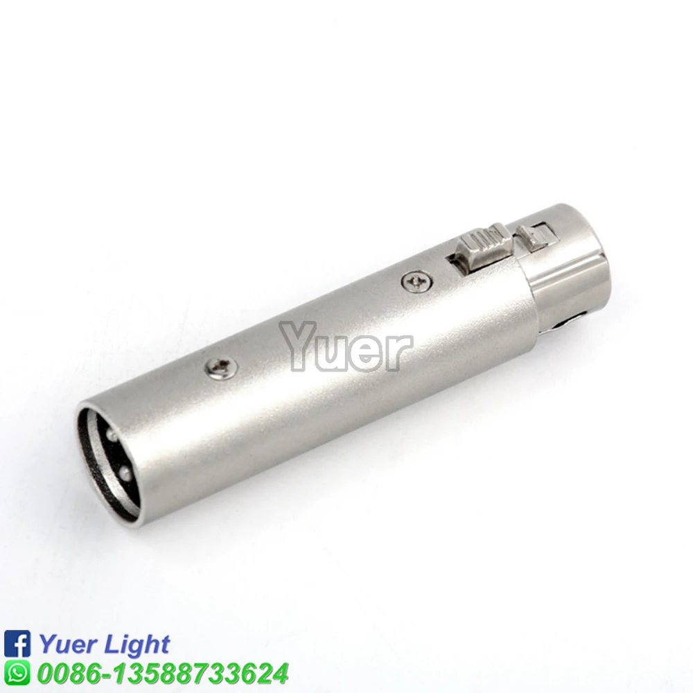 DMX 3Pin XLR ao adaptador de iluminação do conversor Cased metal 5Pin 3 macho do Pin para 5 fêmea do Pin 3 Pin a 5 macho do Pin conecta