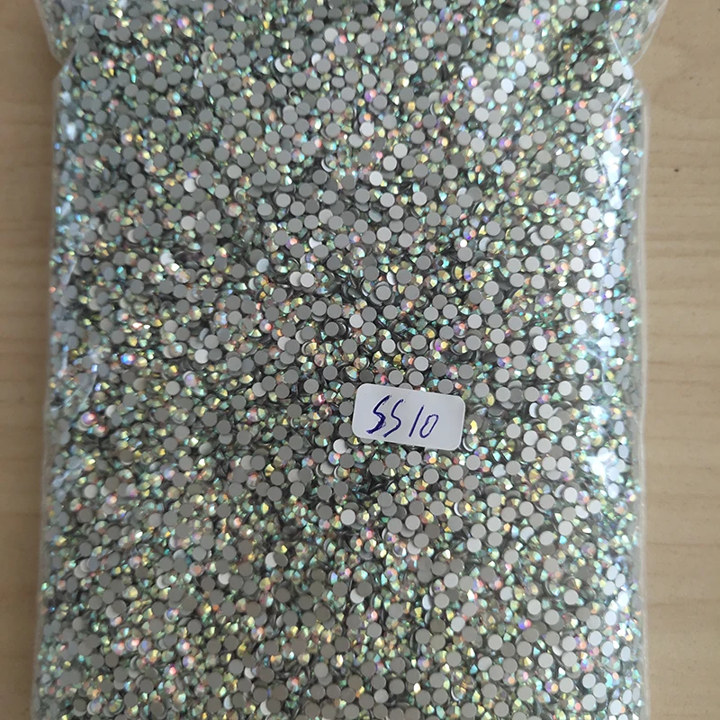 Hot sale Bulk packaging ss6-ss30 Non Hotfix Rhinestone Nail art Crystals and Stones For Nail art Decorative accessories