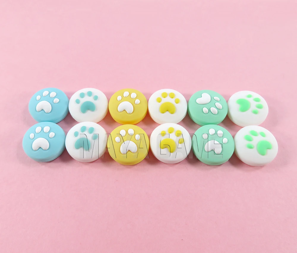 100 pièces Joystick Caps Coloré Silicone Analogique Grip Thumbstick bouton couverture pour Nintendo Switch NS Nintend Lite Joy-Con Cat