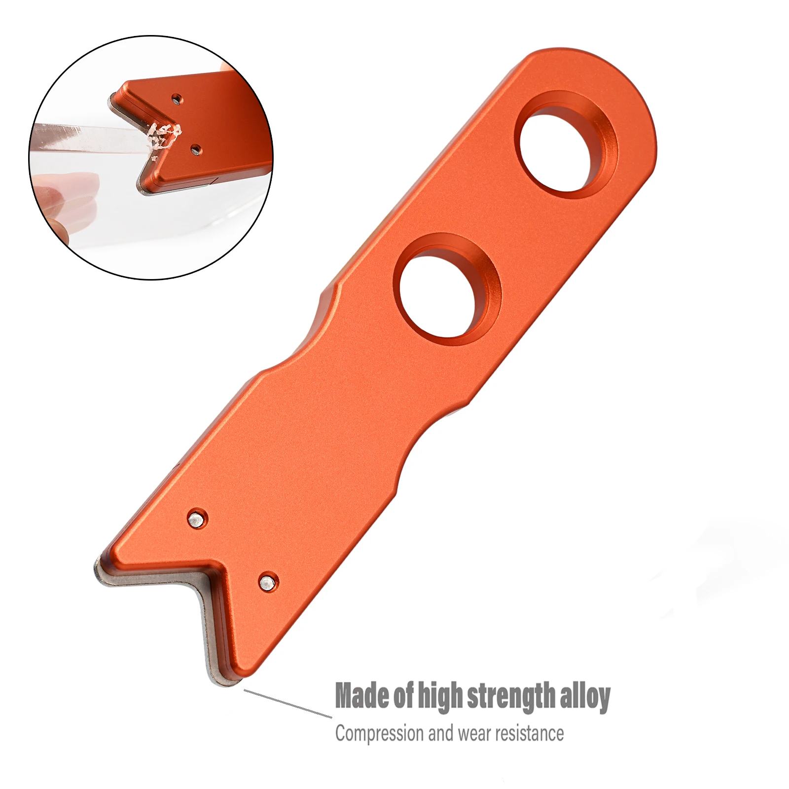 FOSHIO Metal Blade Acrylic Deburring Cutter V-Shaped Sharp Edge Trimming Knife Tool Alloy Sharpener for Wood/Metal/Plastic Board