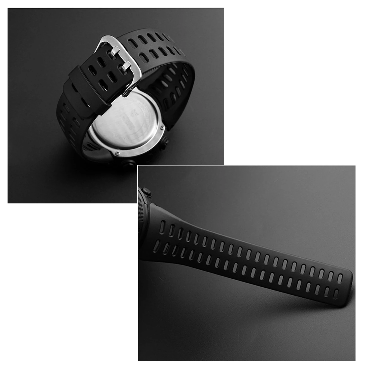 Gosear Plastic Wristband Adjustable Replacement Watch Strap Band for Skmei 1251 1068 1142 1560 1358 Sports Watch Accessories