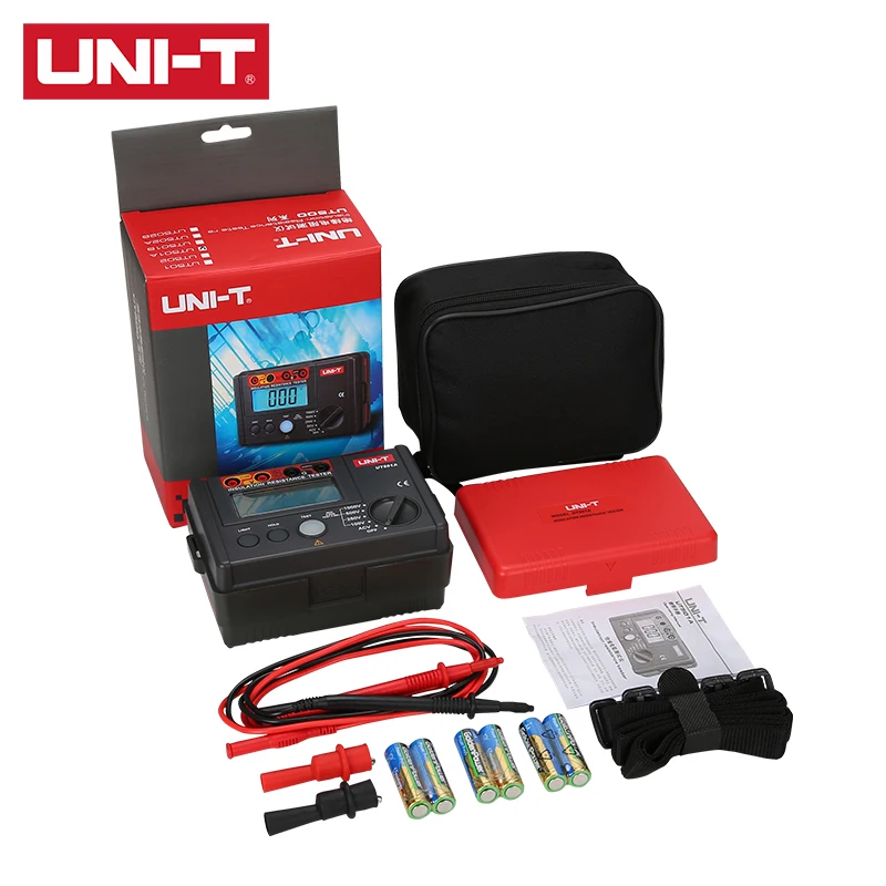 UNI-T UT501A Insulation Resistance Tester 1000V Megohmmeter 5GΩ Ohm Meter Professional Digital Ohmmeter Electrical Megometer