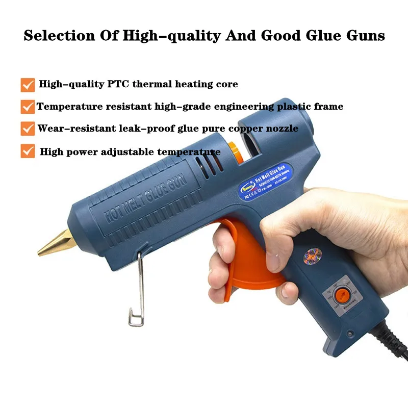 Hot Melt Glue Gun With Long Mouth And Small Hole Manual Glue Grab Small Hole Long Mouth Glue Gun 150W