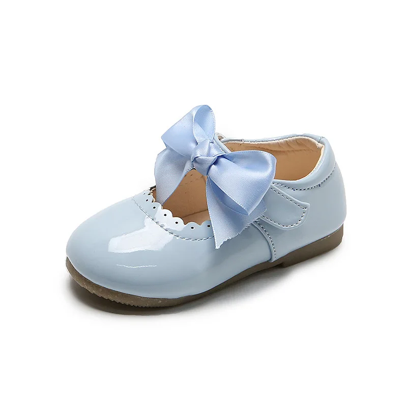 2021 Fashion New Baby Girls Bow-Knot Toddler Kids Princess Party Patent Leather Shoe Children\'S Dance Shoes 6M 1 2 3 4 5 6 Year