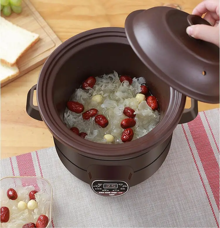 220V 3.5L Ceramic Electric Automatic Stewing Pot Household Soup Porridge Stewing Cooker Multi Cooker EU/AU/UK/US