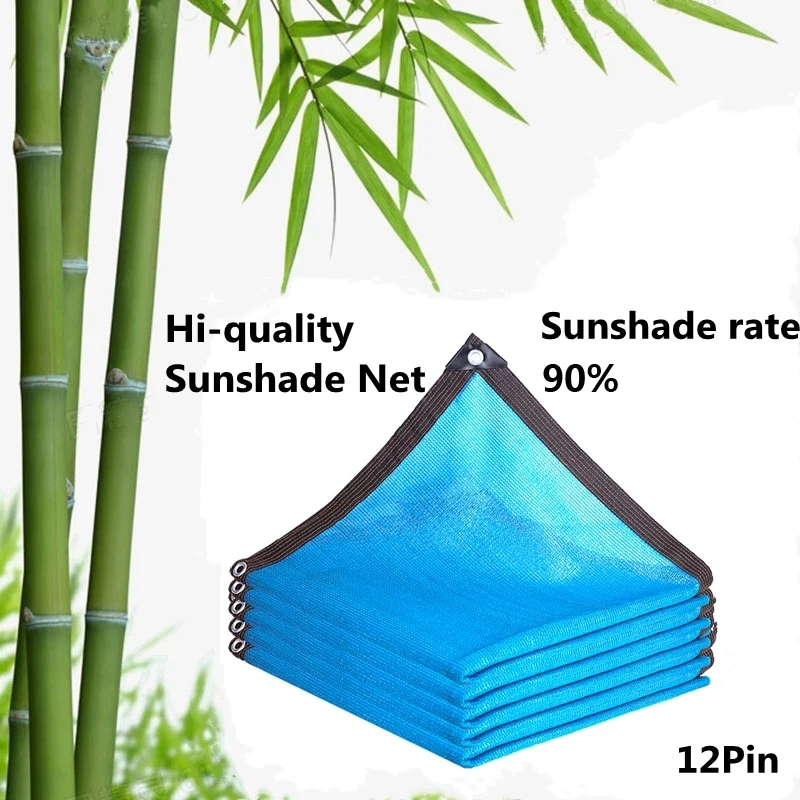 UV Protection Blue Sunshade Net, Sailing, Succulents, Plants Protection Cover, House Sun Shelters, 90% Shading