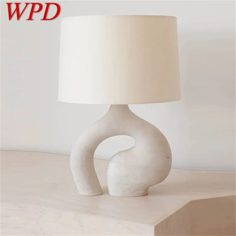 wpd branco criativo candeeiro de mesa resina contemporanea conduziu a luz para casa sala estar cama decoracao do quarto 01