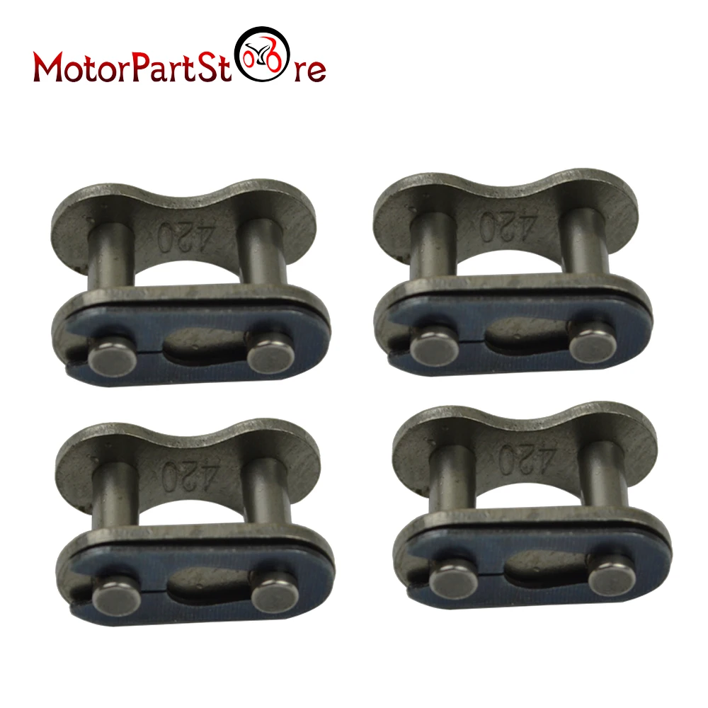 4 Pcs 420 Kette Master Anschluss Link 420 Master Link für Moped-Roller Go Kart ATV Taotao Gehen Kart Mini bike Dirt Bike