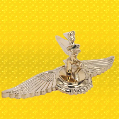 Golden Metal Nymph Wing Goddess Eagle Car Hood Ornament Emblems Badge Sticker