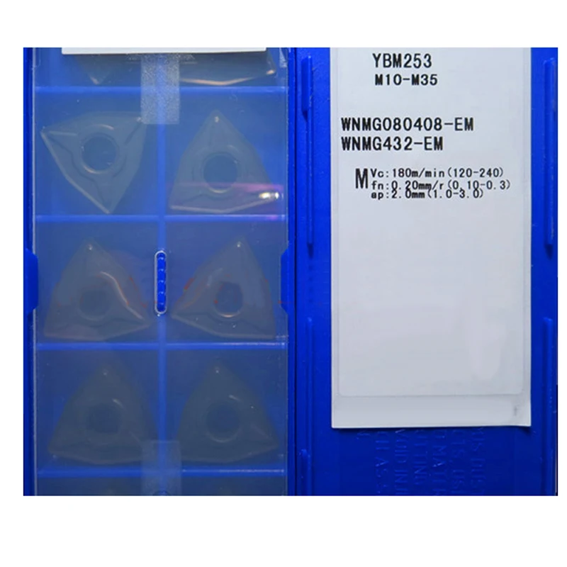 WNMG 080408 Carbide Inserts WNMG080408-EM WNMG080412 WNMG080404-EM YBM253 WNMG060404 WNMG060408-EM for Stainless Steel Cutter