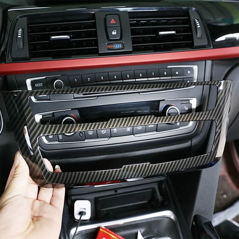 Car Styling Strip Air Conditioning CD Panel Decorative Cover Trim Auto Interior Accessories Sticker for BMW F30 F34 F31 F36 F32