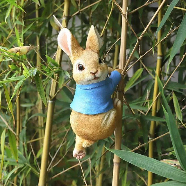 

Outdoor Animal Cute Resin Rabbit Ornaments Community Garden Villa Figurines Decoration Square Courtyard Park Sculpture Crafts