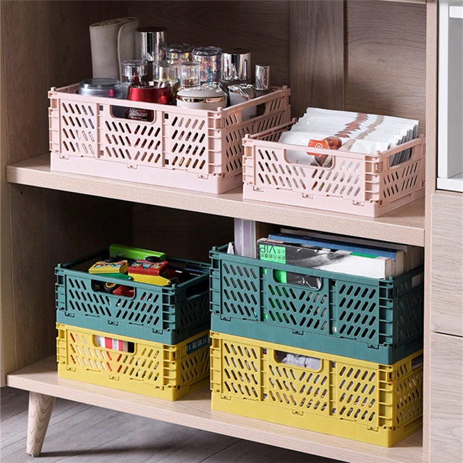 50PCS Foldable Storage box Sundries Organizer box Cosmetic Toy Book Clothes Storage Box Container Drain basket household goods