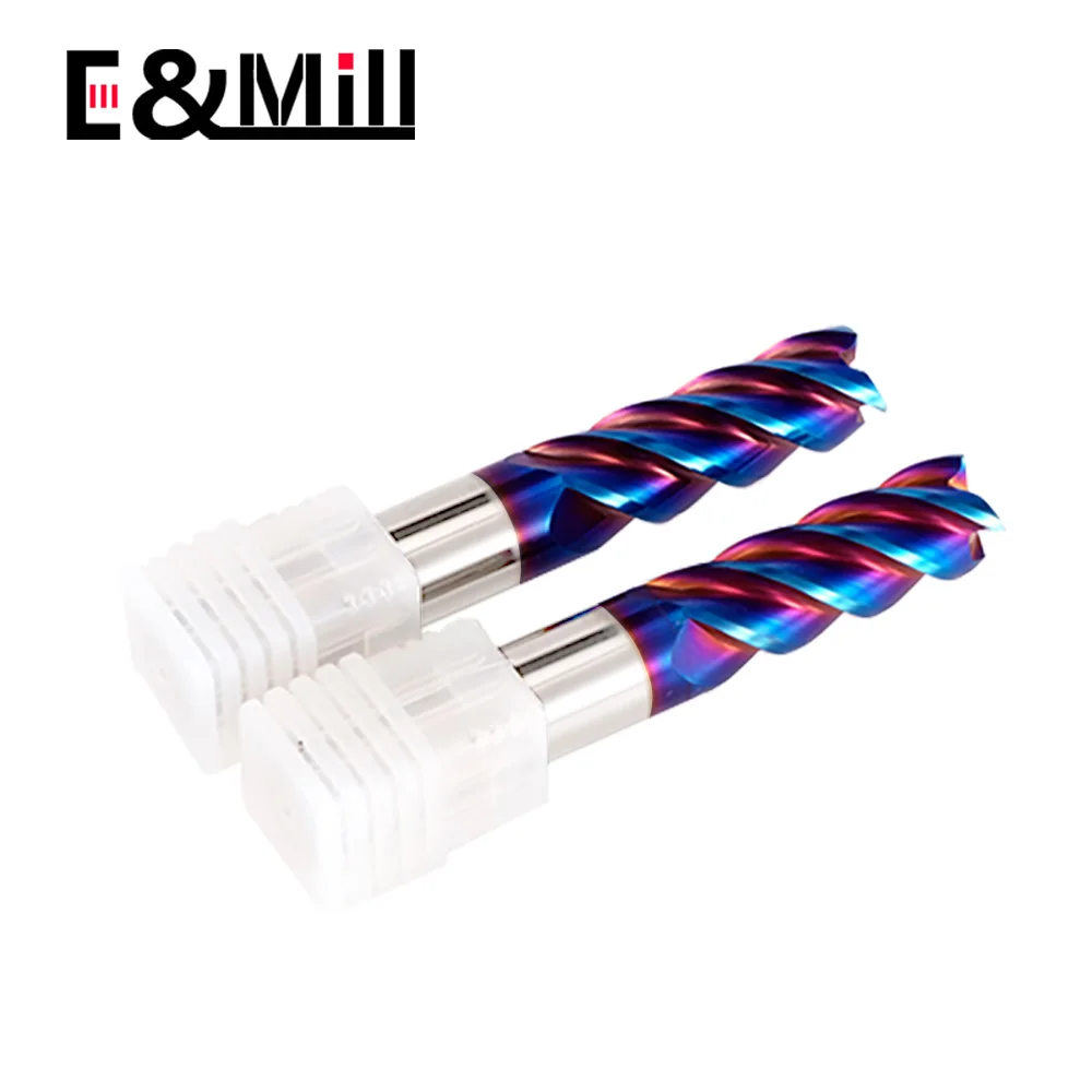 HRC65 4 flet stal wolframowa frez z węglika frez CNC ze stali nierdzewnej specjalne narzędzie CNC 1-20mm frez trzpieniowy