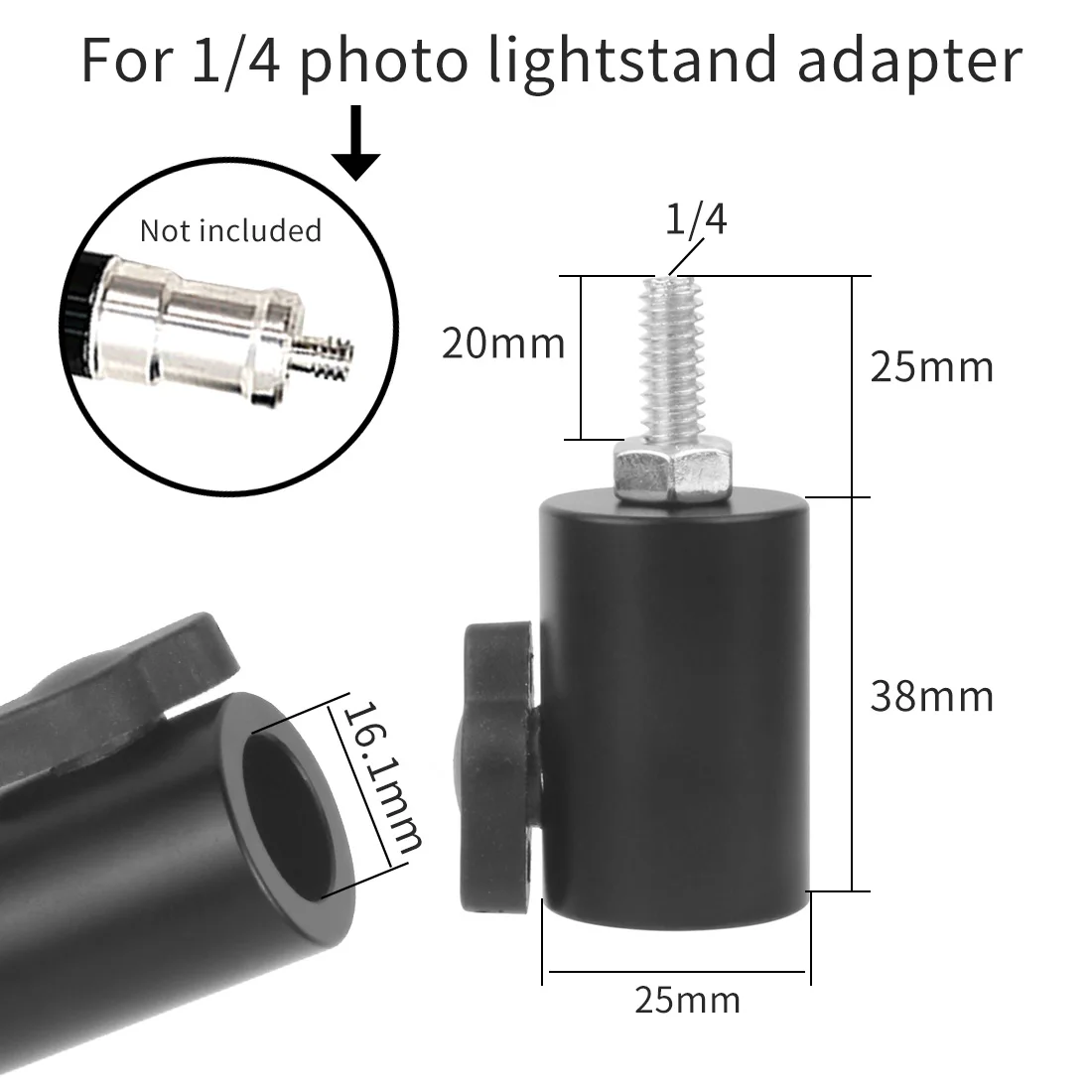 Stativ Licht Stehen Schnelle Adapter Konverter Halterung 1/4 "3/8" Schraube 16mm für Flash LED Monitor DSLR fotografie Zubehör – Detail 26