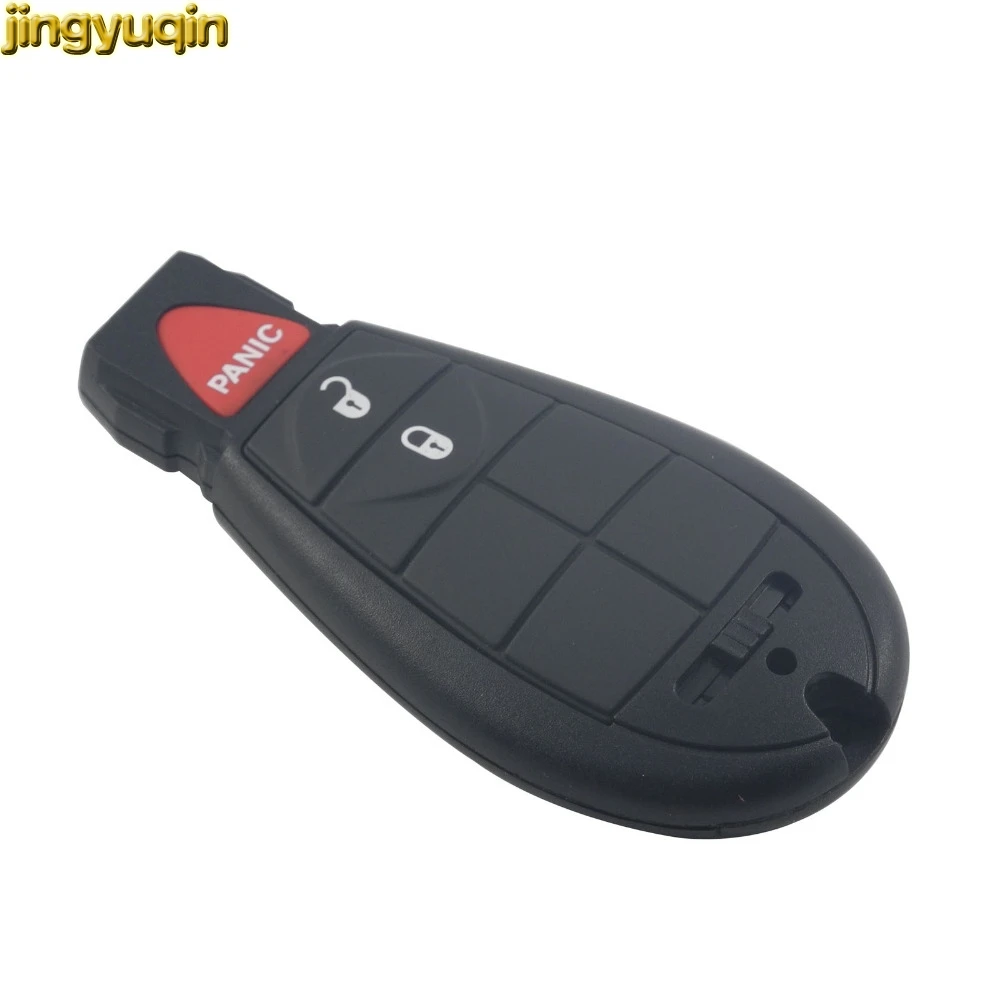 Jingyuqin 3 BTN Spare Remote Case Smart Car Key Shell For Chrysler 300 Town & Country Dodge Challenger Charger Durango Journey