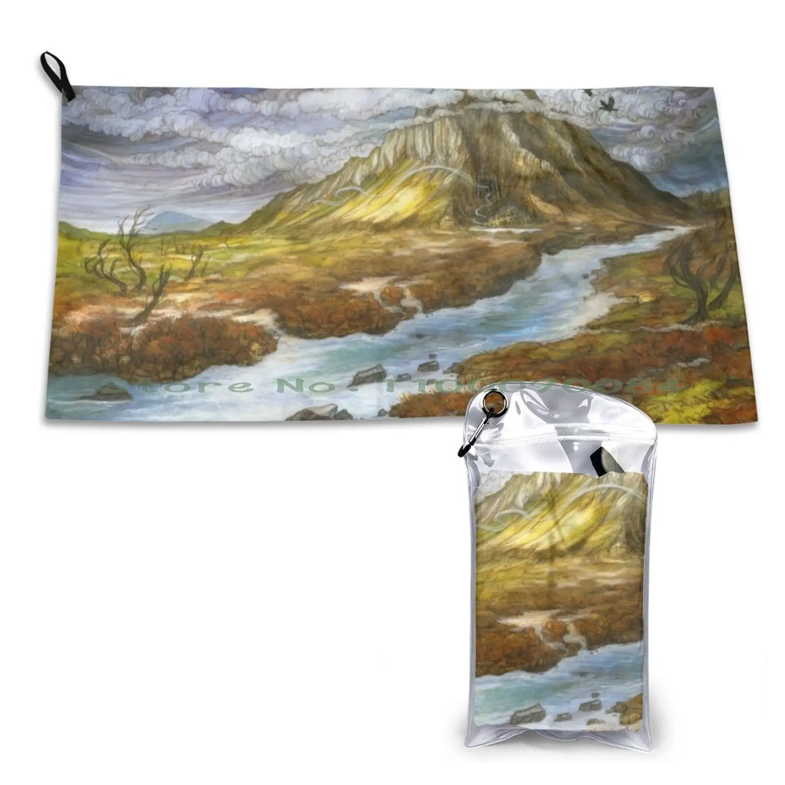 Lonely Mountain ( Borderless ) Quick Dry Towel Gym Sports Bath Portable The Lonely Mountain Dwarves Buachaille Etive Mor