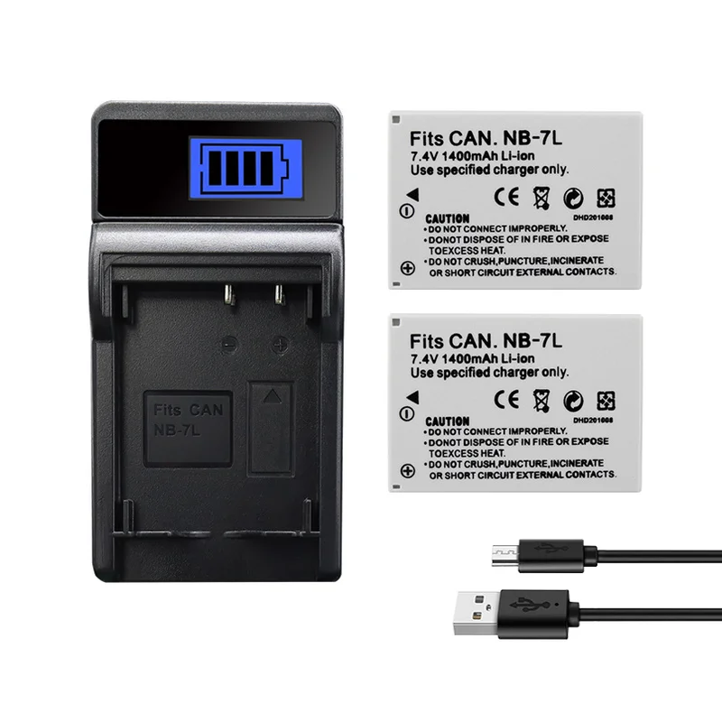 NB-7L NB 7L Battery Charger For Canon PowerShot SX30IS G10 G11 G12 Camera 1400mAh Batteria