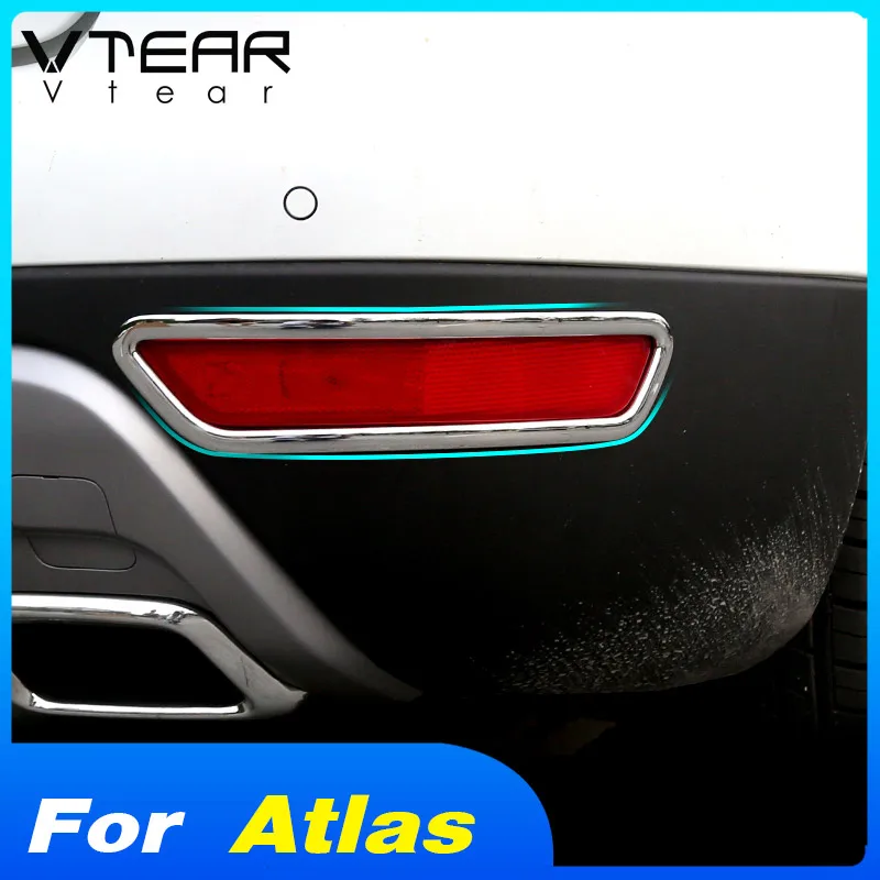 Vtear For Geely Atlas Emgrand NL-3 Proton X70 car fog light cover rear body Exterior Chrome car-styling accessories decoration