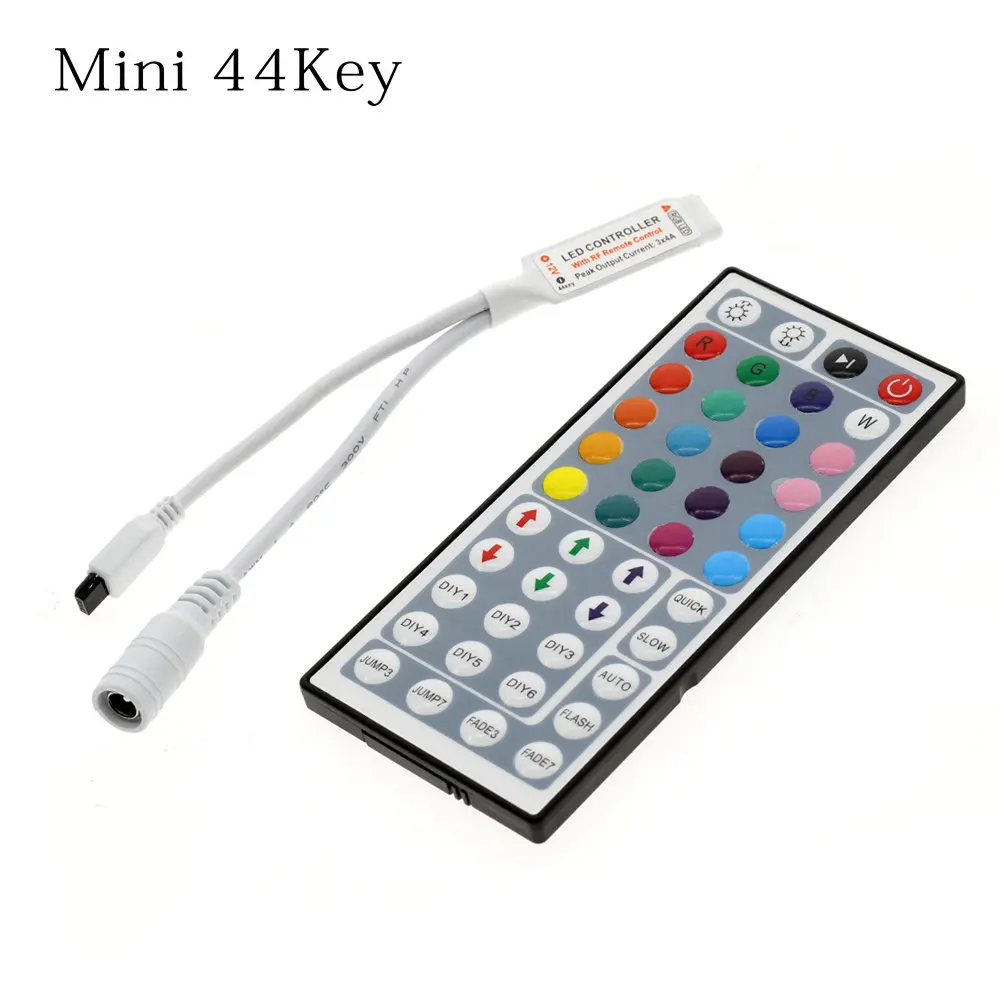 Mini RGB LED Controller DC12V 24Key 44Key IR Remote Controller For RGB LED Strip Light 3528 5050
