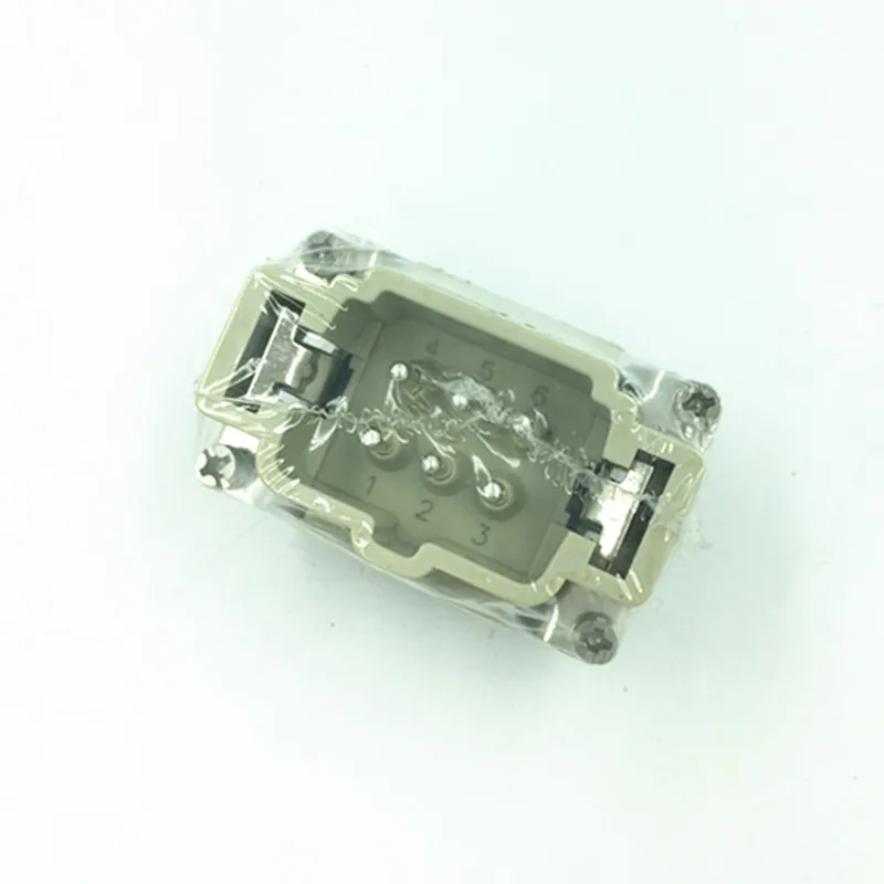 Rectangular Heavy-duty Connector Aviation Plug Hot Runner Accessories Male and Female Core HDC-HE-006-M/F 6 Core 16A