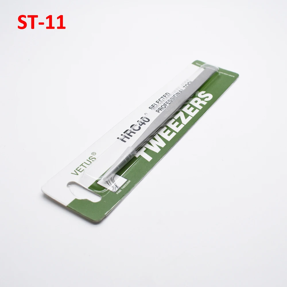 Precisão Pinças De Aço Inoxidável, DIY Repair Tools, Vetus, Suíça, ST-11, Novo, 1Pc