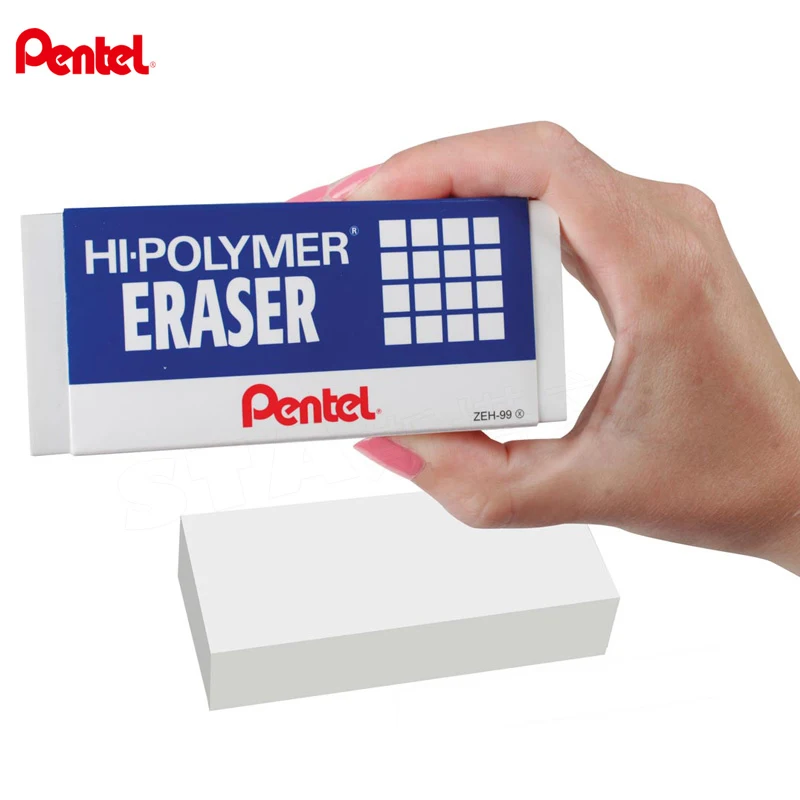 1Pc Japan PENTEL Eraser ZEH-99 Professional Graphics Eraser Super Clean ( Big Size )