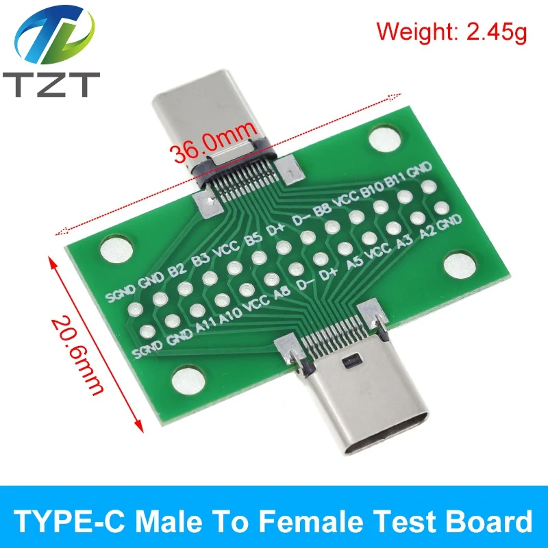 TZT USB-Stecker / MINI MICRO USB auf DIP-Adapter, Buchse 2,54 Stecker B Typ-C USB2.0 3.0 Buchse Konverter – Detail 18