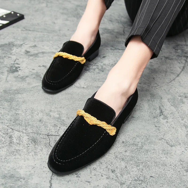 Men Suede Leather Loafers Cosplay Green Flats Slip-on Fashion Autumn Casual Moccasins Male Footwear Wedding Shoes Size 38-48