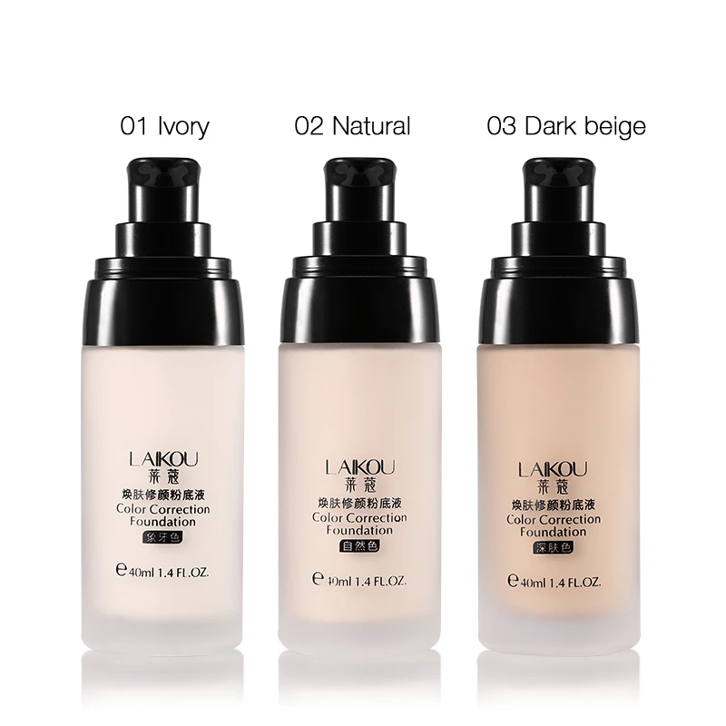 Makeup Base Face Liquid Foundation BB Cream Concealer Whitening Moisturizer Oil-control Waterproof Maquiagem 40g