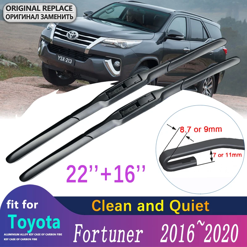 Car Wiper Blade for Toyota Fortuner SW4 2016~2020 AN150 AN160 Front Windscreen Windshield Brushes Car Goods 2017 2018 2019