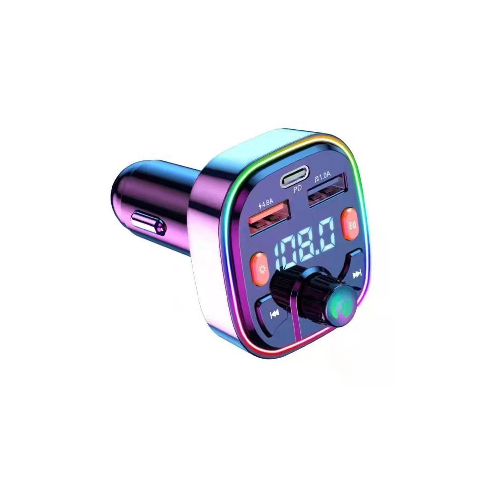 جهاز إرسال FM للسيارة من KEBUIDU ، ميكروفون خارجي ، USB مزدوج ، نوع PD ، شحن سريع ، شاحن سيارة ، بلوتوث ، بدون استخدام اليدين ، جهاز تعديل السيارة